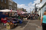 Portobello road in de wijk Nottinghill